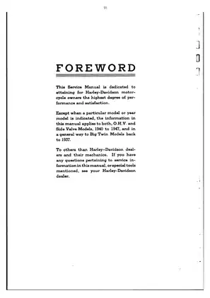 Harley-Davidson Motorcycle Service Manual (1940-1947) - Comprehensive Repair Guide Preview image 2