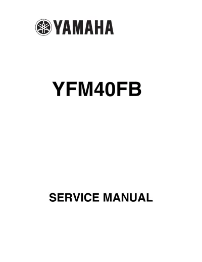 Preview: Yamaha YFM40FB (Big Bear 400) Service Manual (P/N 4S11/4S14)