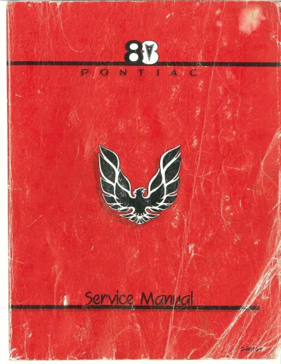 1988 Pontiac Firebird Base, Formula, Trans Am, and GTA Service & Repair Manual (P/N S-8810F)