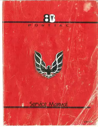 1988 Pontiac Firebird service manual