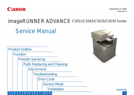 Canon Imagerunner advance C5051, C5045, C5035, C5030 service guide