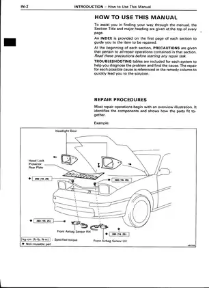1991 Toyota MR2 repair manual Preview image 4