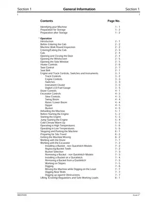 2002-2006 JCB 8027z, 8032z mini excavator manual Preview image 5