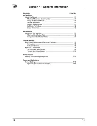 JCB Micro Excavator Service Manual (2004 Edition) Preview image 5