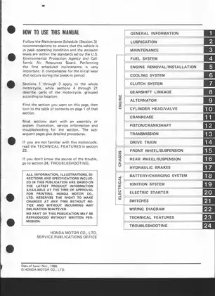 Comprehensive Honda V65 Magna VF1100C Shop Manual (1985) Preview image 2