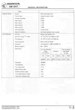 1978-1979 Honda CM185T Twinstar Comprehensive Service Manual Preview image 4