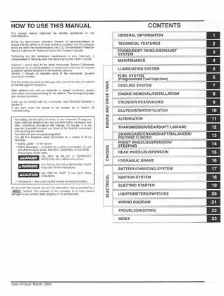 2004-2006 Honda CBR1000RR Fireblade service manual Preview image 2