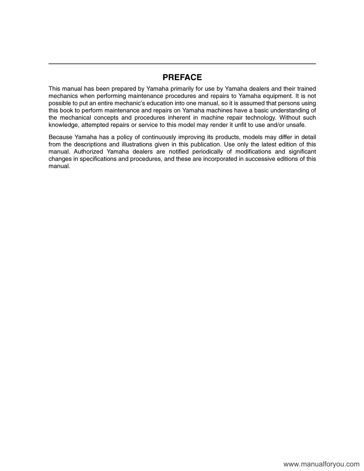 2001 Yamaha Watercraft Service Manual - Complete Guide to Maintenance and Repair Preview image 5
