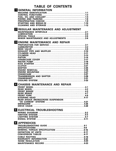 Preview: Yamaha Tri-Moto, Tri-Z 250, YTZ250 1985 Factory Service Manual (P/N LIT-11626-04-40)