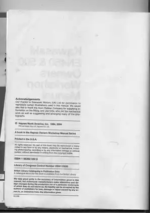 Kawasaki EN450 & EN500 Twins Owners Workshop Manual (1985-2004) Preview image 3