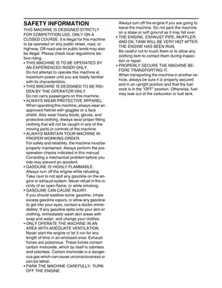 Yamaha YZ250Y Owner's Service Manual - Comprehensive Guide Preview image 5