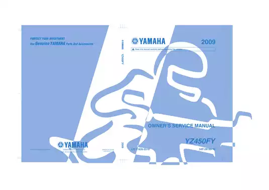 Yamaha YZ450FY Owner's Service Manual (2008 Edition)