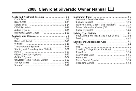 2007-2009 Chevrolet Silverado repair manual