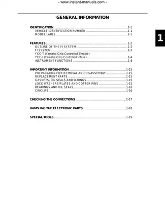 Yamaha Motorcycle Service Manual 2023: Comprehensive Guide for EAS20100 Models Preview image 5