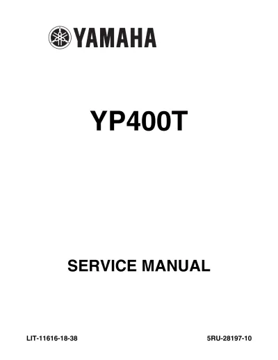 Preview: 2004 Yamaha YP400T Majesty 400 Factory Service Manual (P/N LIT-11616-18–38)