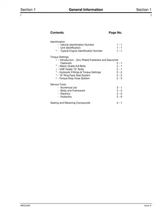 JCB Teletruk Service Manual (M/c No. 788001) - Comprehensive Maintenance Guide Preview image 5