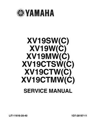 Yamaha XV Model Comprehensive Service Manual (2006 Edition) Preview image 2