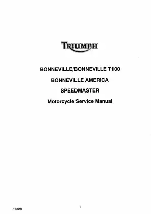 Triumph Bonneville Motorcycle Service Manual (2002) - Expert Repair & Maintenance Guide Preview image 2
