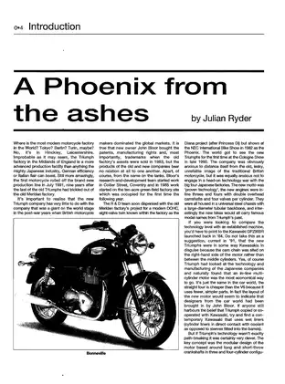 Triumph Motorcycle Service and Repair Manual - Bonneville, Speedmaster, Thruxton & Scrambler (2001-2007) Preview image 5