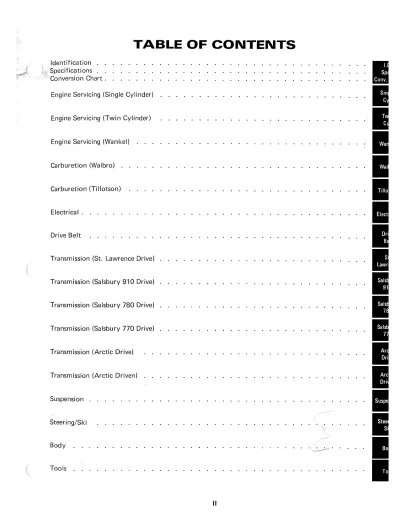 Arctic Cat Lynx, Puma, Cheetah, Panther, Kitty Cat 1971–1973 Shop, Repair Manual (P/N 0144-063)