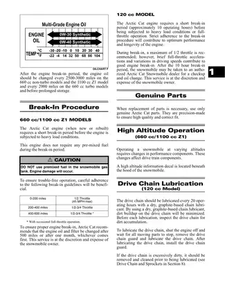 2007 Arctic Cat 660, 120, 1100 cc Z1 Turbo snowmobile service manual Preview image 3