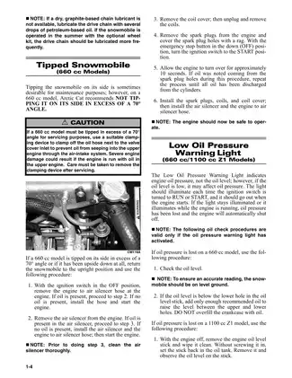 2007 Arctic Cat 660, 120, 1100 cc Z1 Turbo snowmobile service manual Preview image 4