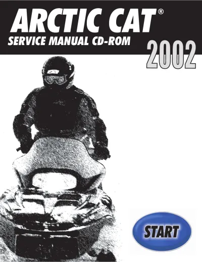 2002 Arctic Cat 120 cc, 370 cc, 440 cc, 500 cc, 550 cc, 570 cc, 600 cc, 800 cc, and 1000 cc Snowmobile Service Manual (P/N 0734-451)