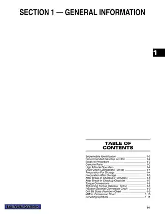 2002 Arctic Cat snowmobile service manual Preview image 3