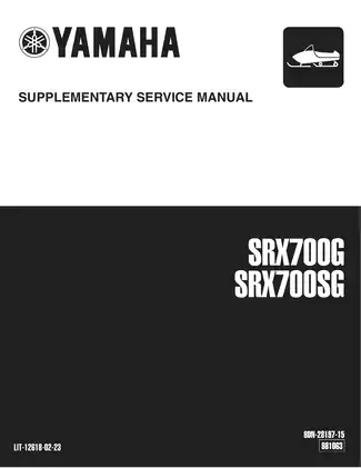 2000-2002 Yamaha SRX 700 snowmobile service manual