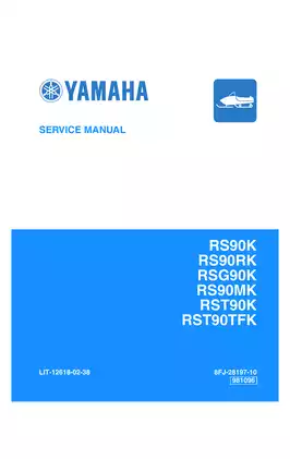 Yamaha RS90K, RS90RK, RSG90K, RS90MK, RST90K, RST90TFK snowmobile service manual Preview image 1