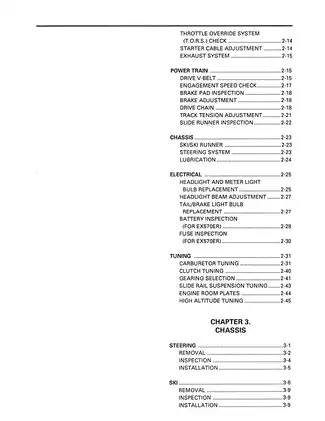 1991-1993 Yamaha Exciter EX 570, EX 570 R II snowmobile manual Preview image 4