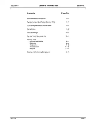 JCB 3CX & 4CX Backhoe Loader Service Manual (Issue 9) Preview image 4