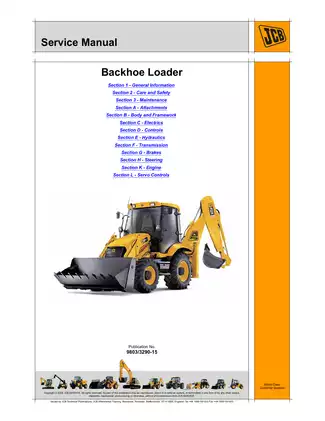 JCB Service Manual for Backhoe Loader - Essential Maintenance Guide (2004 Edition)