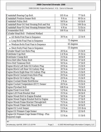 2007-2009 Chevrolet Silverado HD 35-45 shop manual Preview image 2