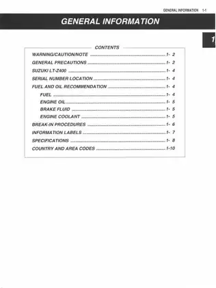 2003-2008 Suzuki LT-Z400 service manual Preview image 5