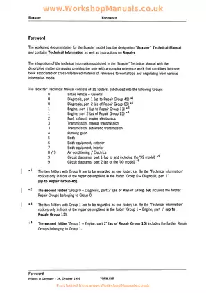 1998-2004 Porsche Boxster 986 technical manual Preview image 2