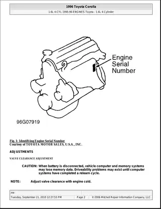 1993-1997 Toyota Corolla engine manual Preview image 2