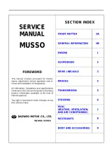 Ssangyong Musso Repair Manual, 1993–2005 Edition (OEM) – preview page 1