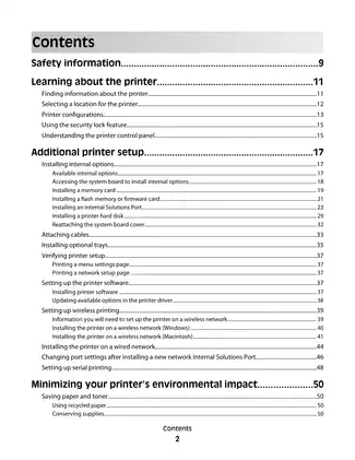 Lexmark C734, C736, C734N, C734DN, C734DNW,  C736N, C736DN, CS736DN color laser printer user´s guide Preview image 2