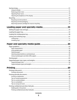 Lexmark C734, C736, C734N, C734DN, C734DNW,  C736N, C736DN, CS736DN color laser printer user´s guide Preview image 3