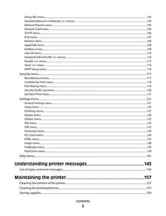 Lexmark C734, C736, C734N, C734DN, C734DNW,  C736N, C736DN, CS736DN color laser printer user´s guide Preview image 5