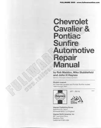 1995-2001 Chevrolet Cavalier repair manual Preview image 2