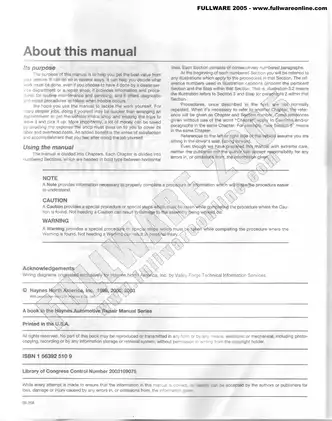 Chevrolet Cavalier & Pontiac Sunfire Automotive Repair Manual (1995-2001) Preview image 3