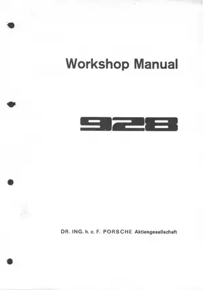 1978-1994 Porsche 928, 928S, 928S4, 928GT, 928GTS workshop manual Preview image 1