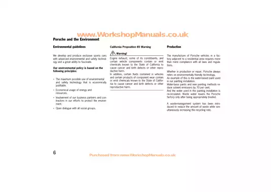 Porsche Sports Car Owner's Manual - Comprehensive Guide & Safety Information Preview image 5