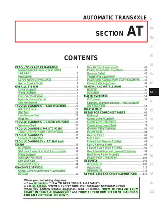 2000-2005 Nissan Frontier service manual Preview image 1