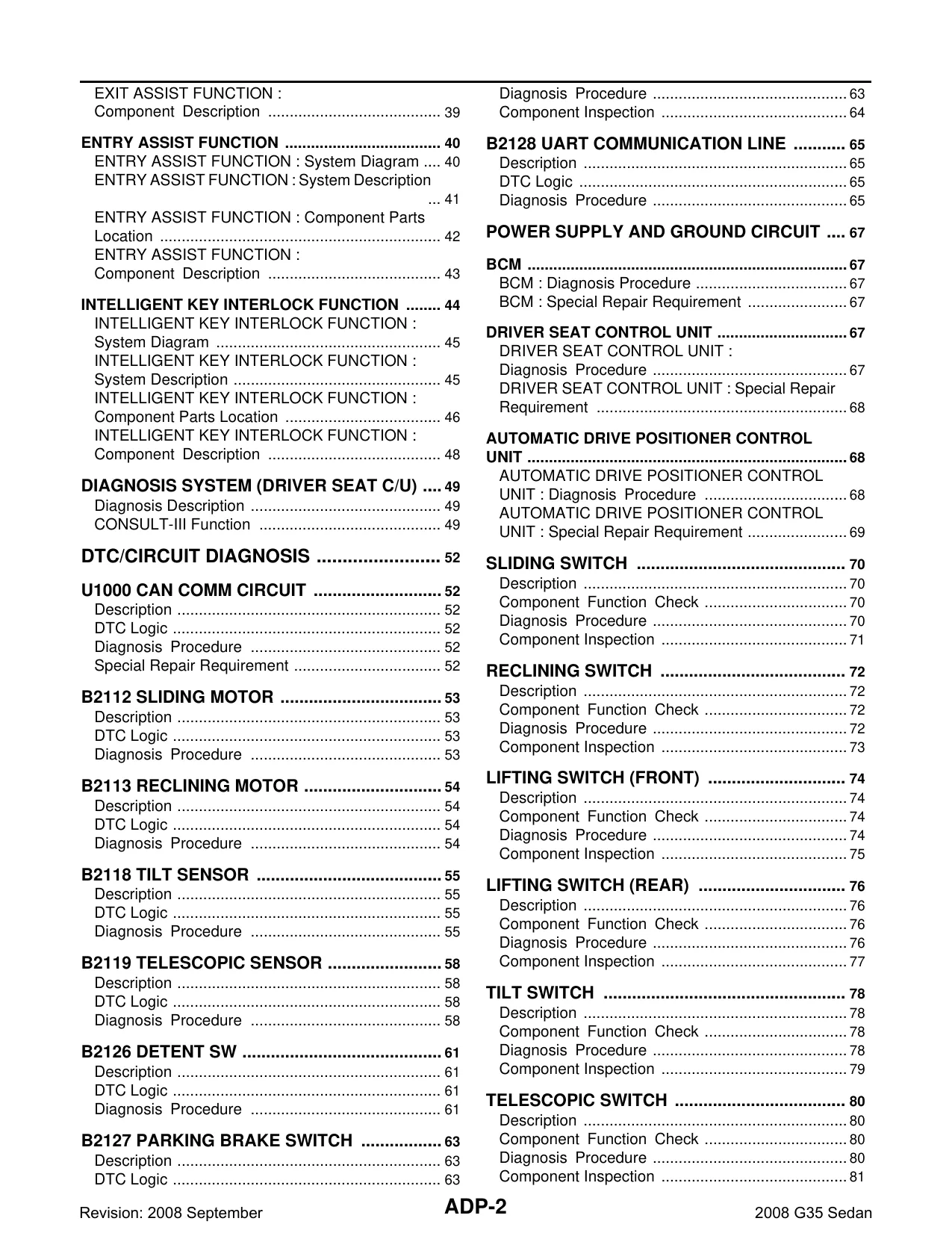 2008 Infiniti G35 repair manual Preview image 2
