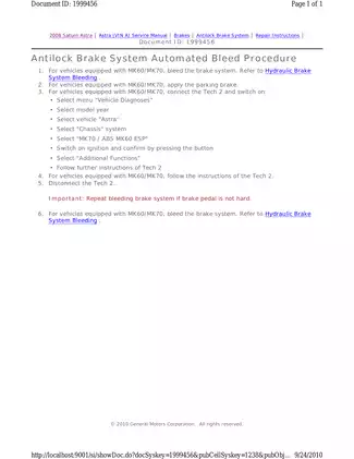 2008-2009 Saturn Astra XR, XE, 1.8L repair manual Preview image 3