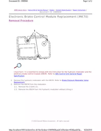 2008-2009 Saturn Astra XR, XE, 1.8L repair manual Preview image 4