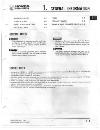 Honda NU50-NU50M Service Manual - Comprehensive Workshop Guide Preview image 4
